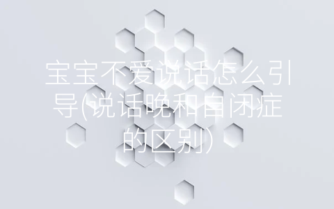 寶寶不愛(ài)說(shuō)話怎么引導(dǎo)(說(shuō)話晚和自閉癥的區(qū)別)