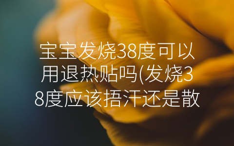 寶寶發(fā)燒38度可以用退熱貼嗎(發(fā)燒38度應(yīng)該捂汗還是散熱)