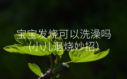 寶寶發(fā)燒可以洗澡嗎(小兒退燒妙招)